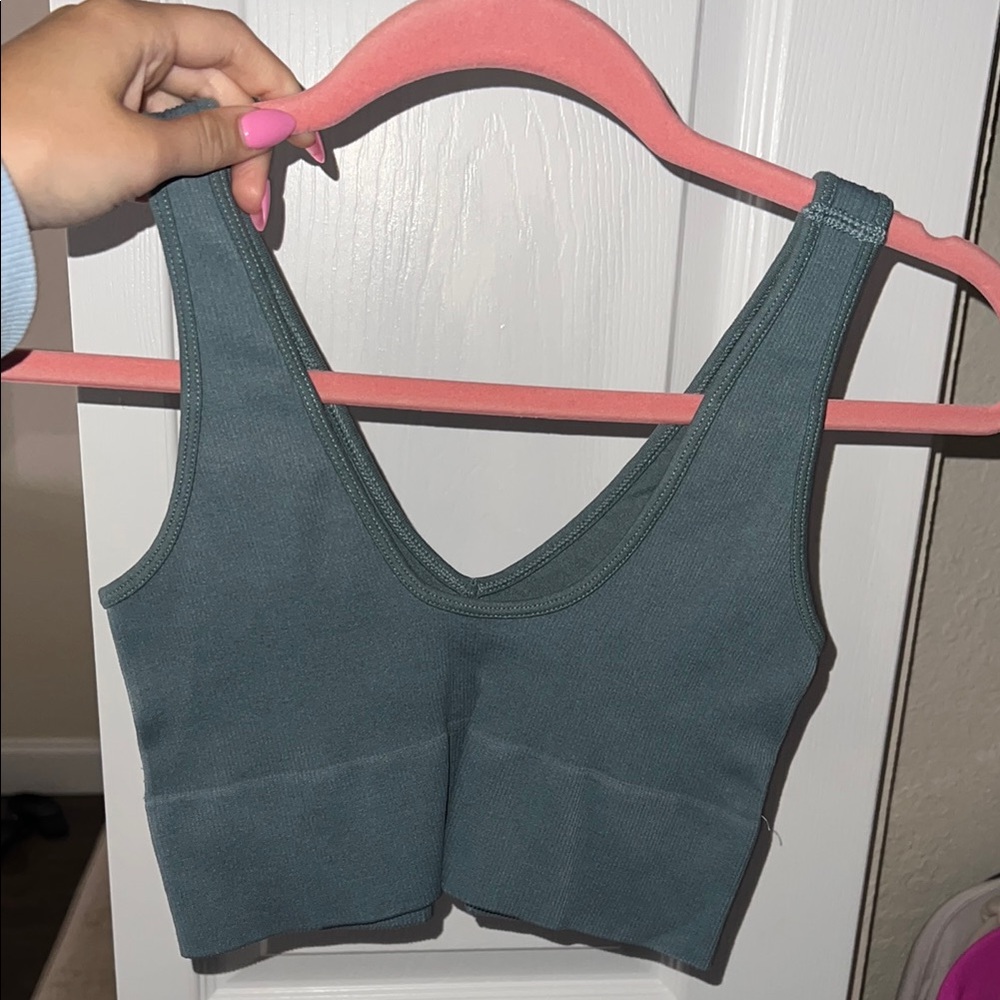 Gilly Hicks Blue Sports Bra Seamless Design